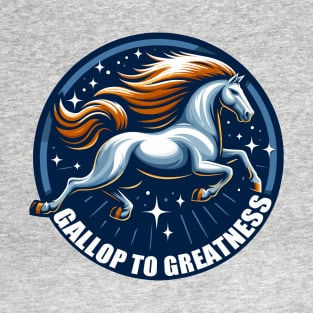 Gallop to Greatness: Spirited Horse's Triumph T-Shirt